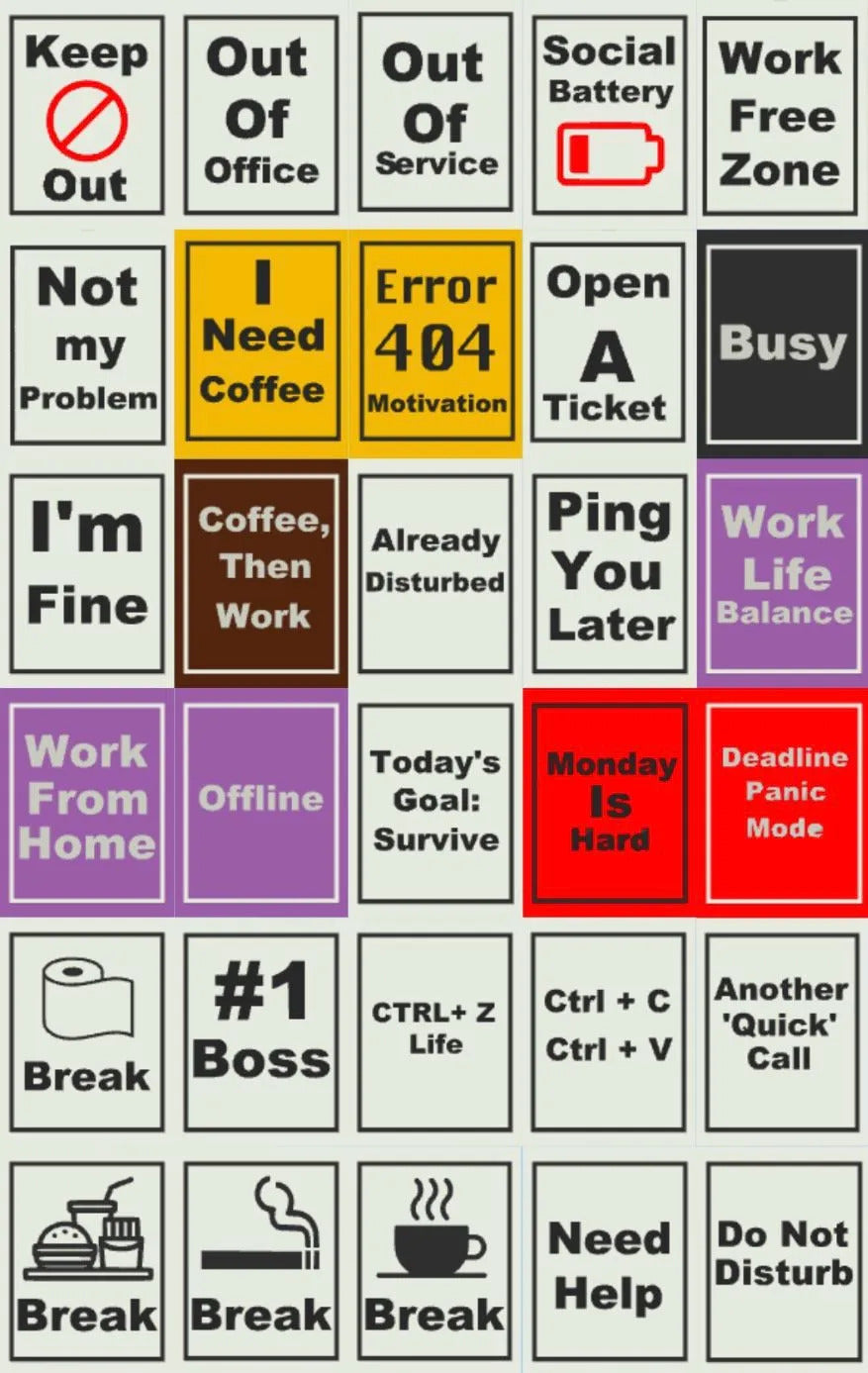 Funny Work Desk Signs