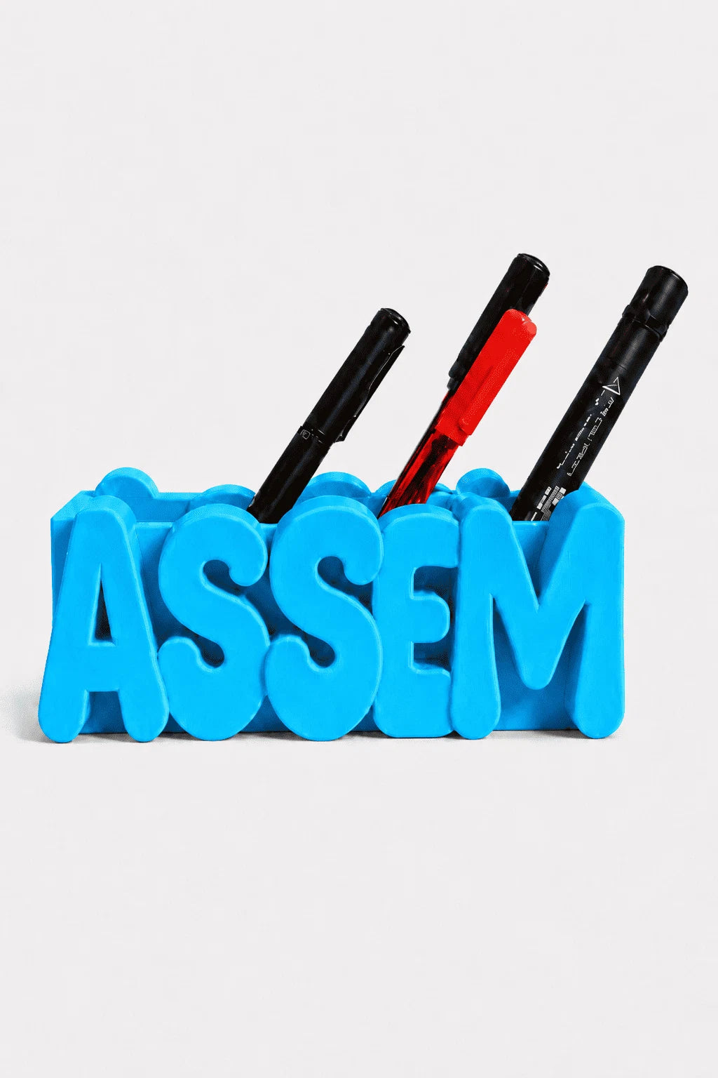 Name Pen Holder, Bubbly font in Baby Blue