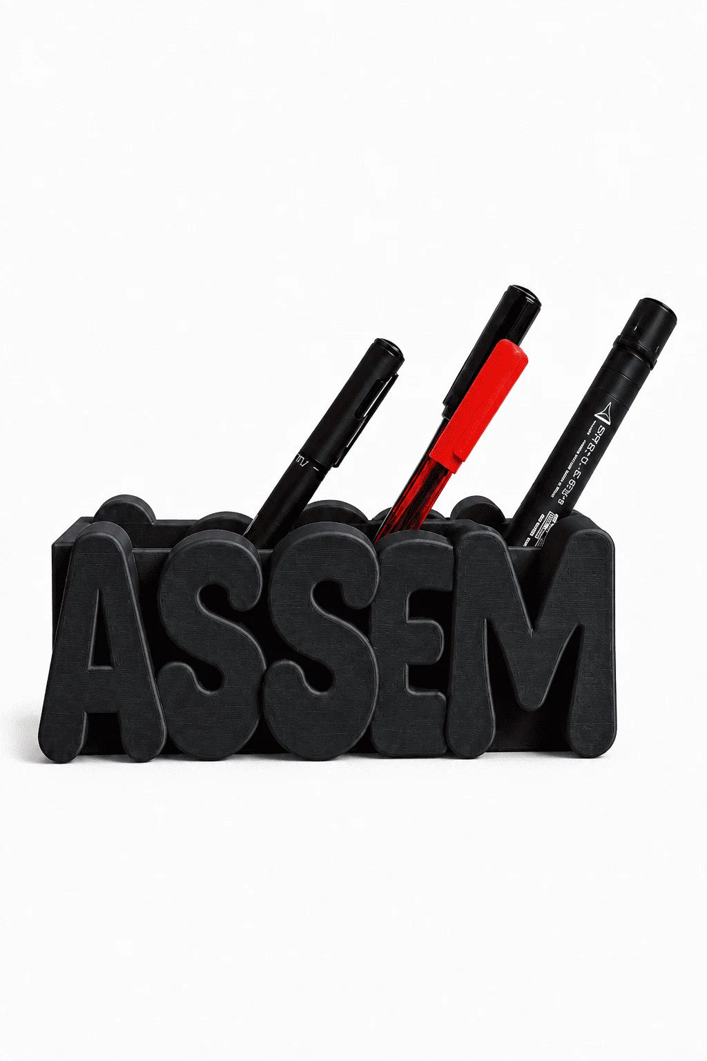 Name Pen Holder, Bubbly font in Black