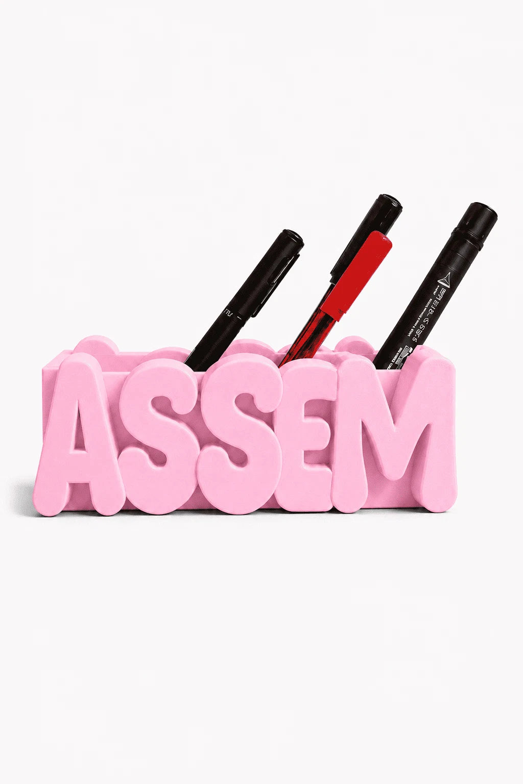 Name Pen Holder, Bubbly font in Light Pink