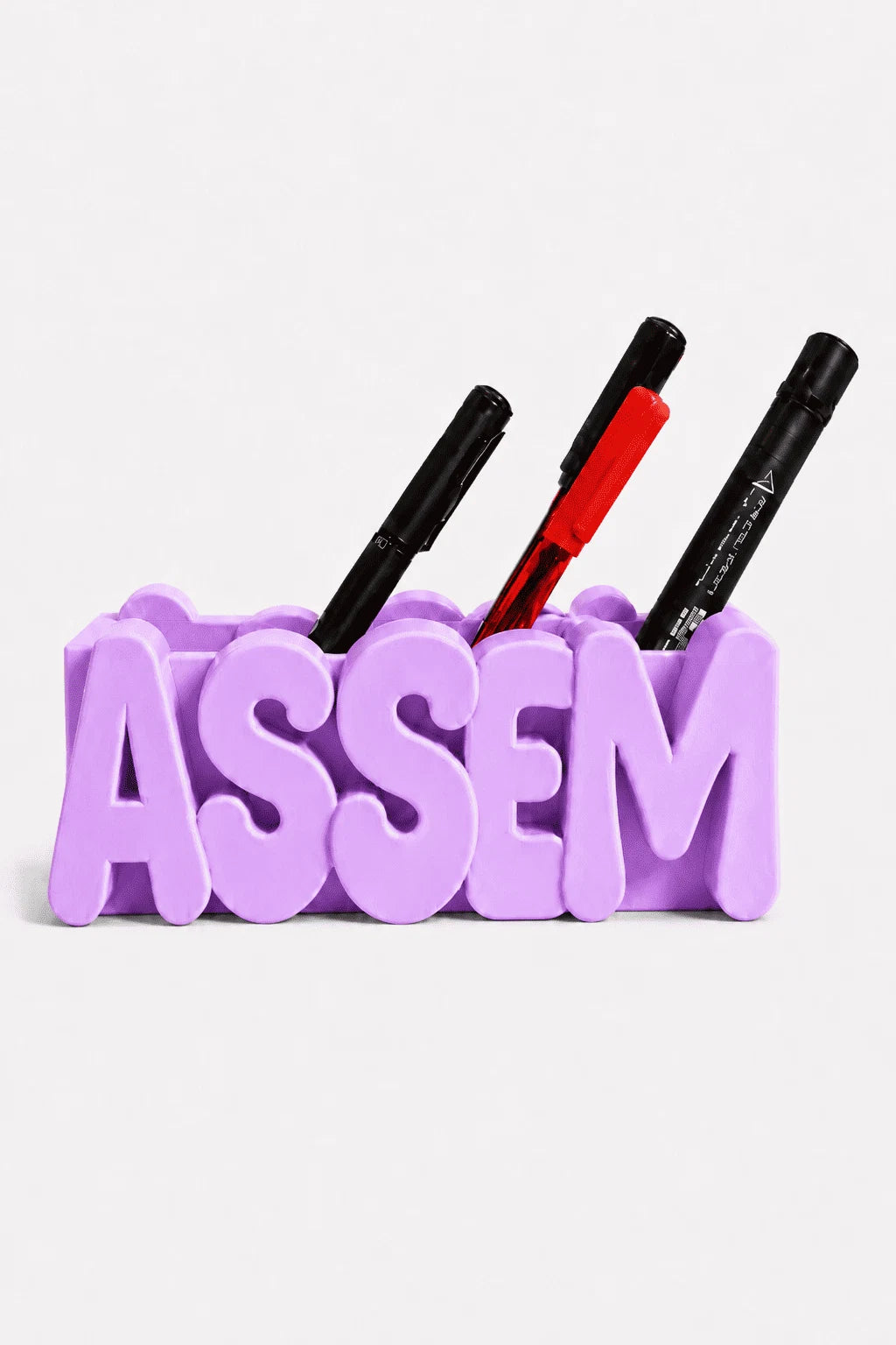 Name Pen Holder, Bubbly font in Lilac