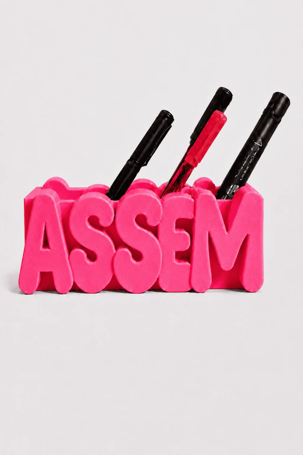 Name Pen Holder, Bubbly font in Pink