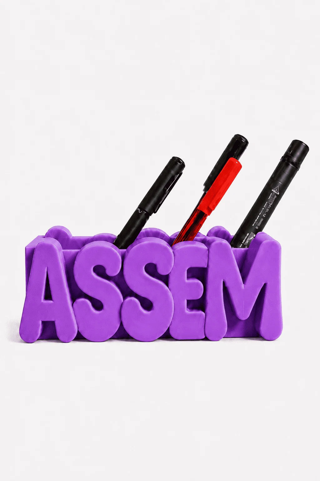 Name Pen Holder, Bubbly font in Purple