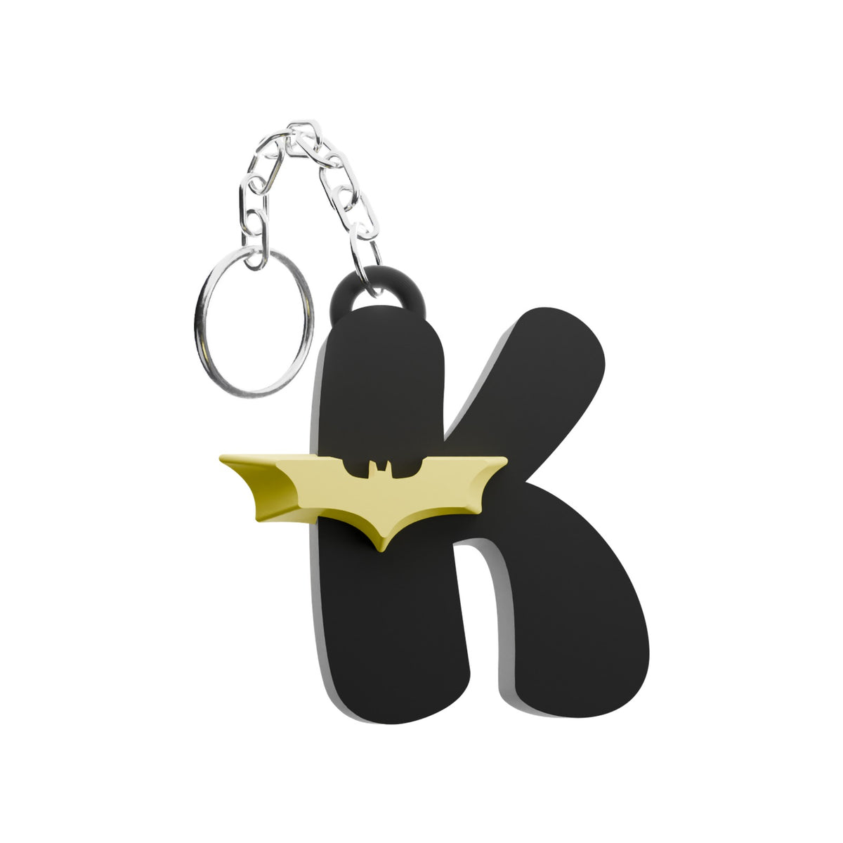 Initial Keychain with Bat