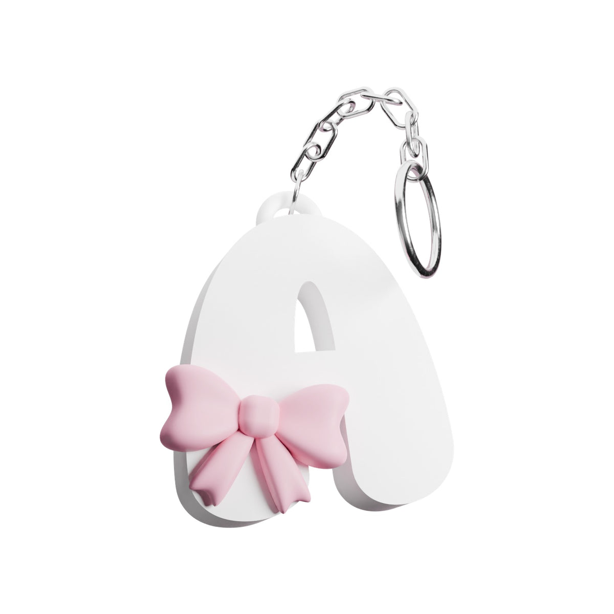 Initial Keychain with Bow